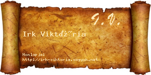 Irk Viktória névjegykártya